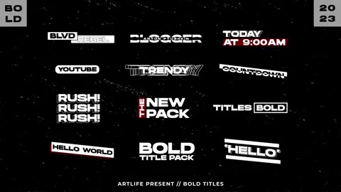 Bolt Titles After Effects stock