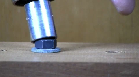 Bolt, washer &amp; nut; 3 Stock Footage 10602556