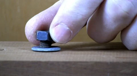 Bolt, washer &amp; nut Stock Footage 10608006