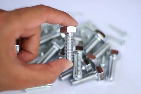 Bolt on a white background Stock Photos