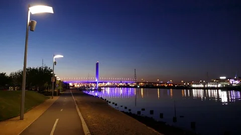 Bolte Bridge Night, Melbourne Stock Footage 78404120