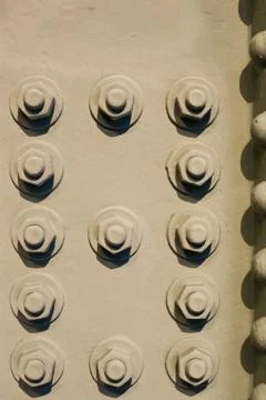 Bolted steel background pattern Stock Photos