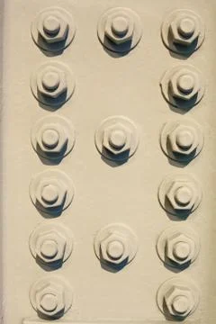 Bolted steel background pattern Stock Photos