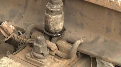 Bolting track rail Stock Footage 28530193