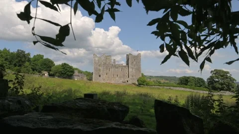 Bolton Castle from the Trees Vídeos de archivo 278178419