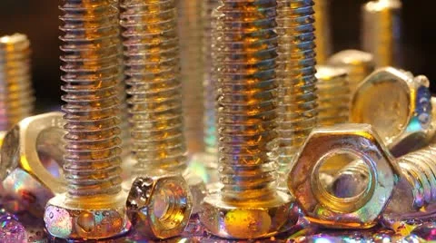 Bolts and nuts Stock Footage 10791801