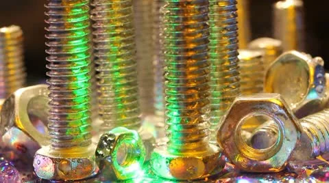 Bolts and nuts Stock Footage 10791816