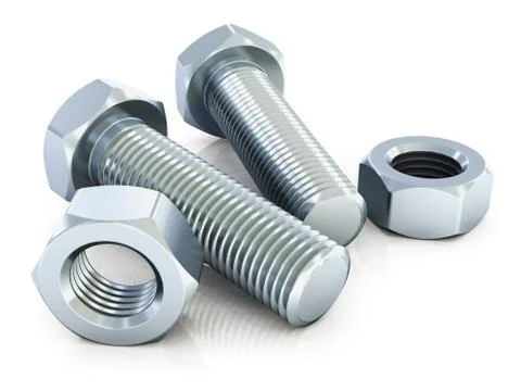 Bolts and nuts Stock Illustration