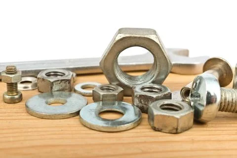Bolts and nuts Stock Photos
