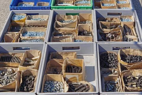 Bolts and nuts Stock Photos