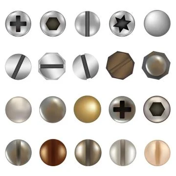 Bolts and screws Stock Illustration