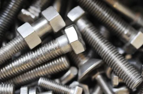 Bolts  in box Stock Photos