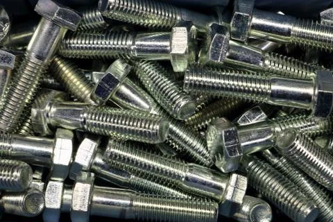 Bolts in a box Stock Photos