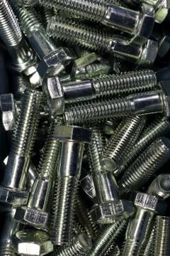 Bolts in a box Stock Photos