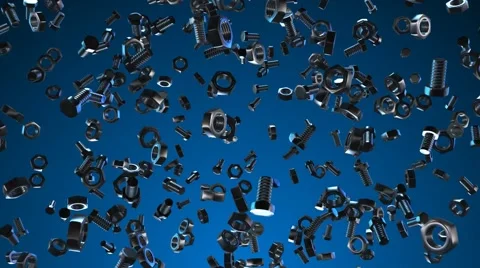 Bolts &amp; Nuts Explosion  Video stock 45735793