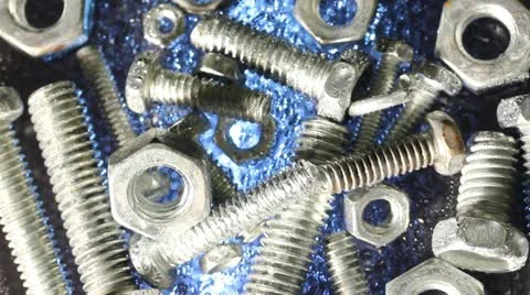 Bolts with nuts Stock Footage 10821527