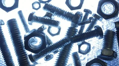 Bolts with nuts Stock Footage 10821539