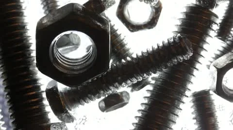 Bolts with nuts Stock Footage 10821546