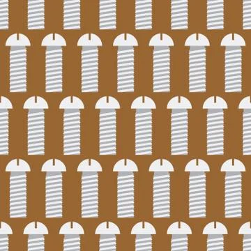 Bolts seamless pattern. Iron Fasteners vector background. Metal bolt. Stock Illustration