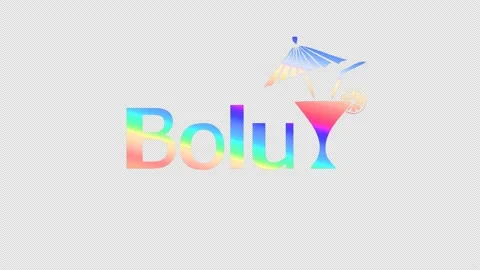 Bolu. Color gradient animated text. Transparent Alpha channel, 4K. Video stock 154885194