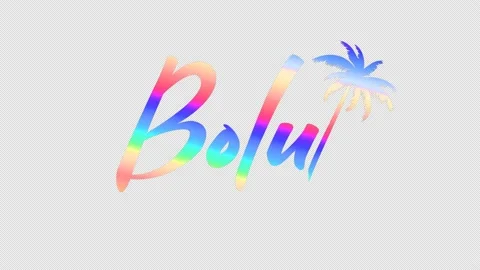Bolu. Multicolor gradient bright contrast inscription. Alpha channel. Stock Footage 152752358
