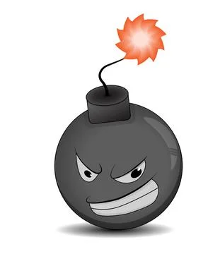 Bom with burn wick Stock Illustration