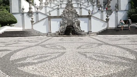 Bom Jesus Mount of Braga Stock Footage 136579306