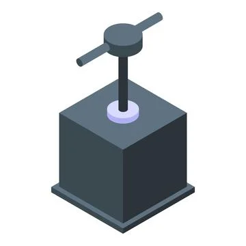 Bomb action push icon isometric vector. Danger explosive Stock Illustration