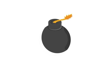 A bomb adorned with a skull and crossbones. Stock Footage 332461469