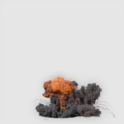 Bomb With Alpha Channel Explosion Animation with Transparent Background Stock Footage 333229715