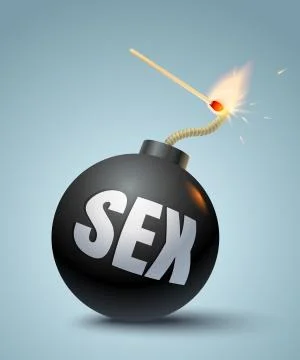 Bomb and match Stock Illustration