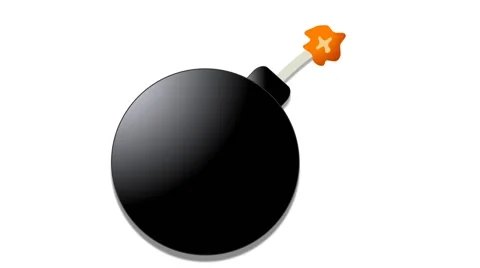 Bomb animation on White background Stock Footage 42658775