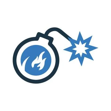 Bomb, attack, exploding, dynamite, TNT icon Stock Illustration