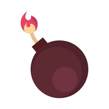 Bomb attack icon Stock Illustration