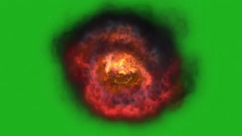 Bomb blasting motion graphics with green screen background Stock Footage 233078166