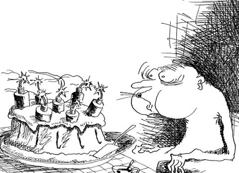 Bomb In Cake Stock Illustration