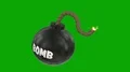 Bomb cartoon toon fuse burning lit timer sparks sphere ball loop 4k 4k or 4k+ Resolution