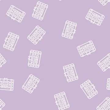Bomb danger line seamless pattern Stock Illustration