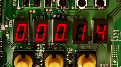 Bomb Detonator Countdown / LED electronic display Countdown Video stock 50560977