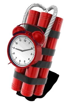 Bomb dynamite red color clock timer countdown illustration 스톡 일러스트