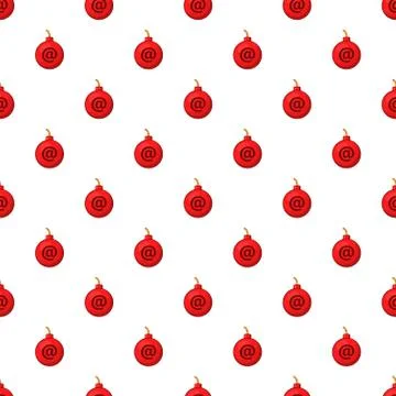 Bomb in e-mail pattern, cartoon style Stock Illustration