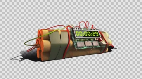 Bomb with electronic timer Stock Footage 62050235