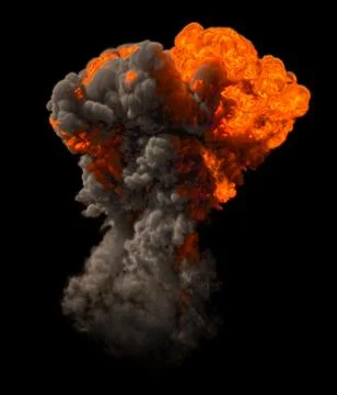 Bomb Explosion - 3D rendering Stock Illustration