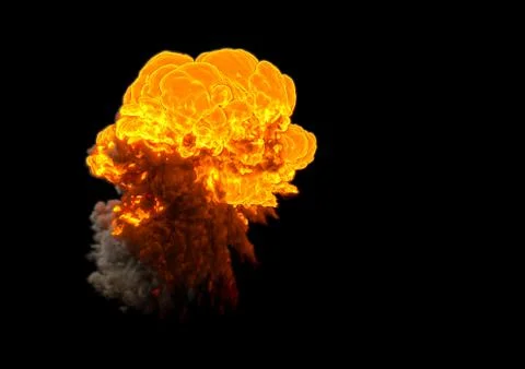 Bomb Explosion - 3D rendering Stock Illustration