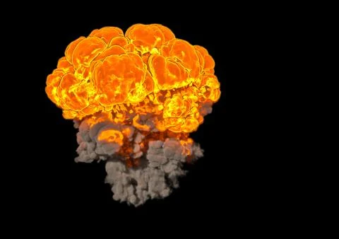 Bomb Explosion - 3D rendering Stock Illustration