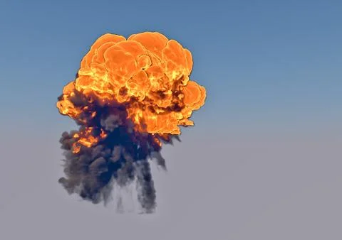 Bomb Explosion - 3D rendering Stock Illustration