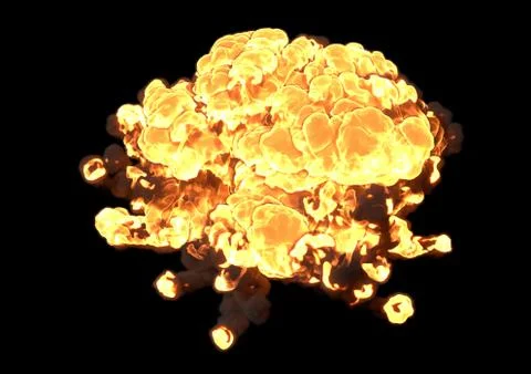 Bomb Explosion - 3D rendering Stock Illustration