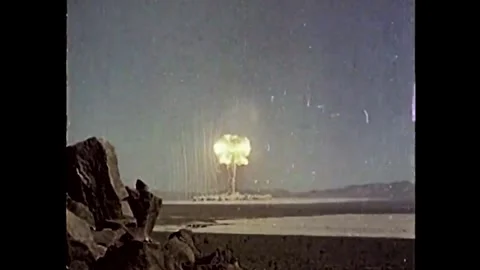 A-Bomb Explosion Afar Video stock 336395420