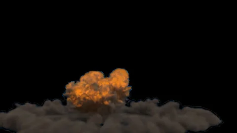 Bomb Explosion With Alpha Channel Explosion Overlay Stock Footage 131321456