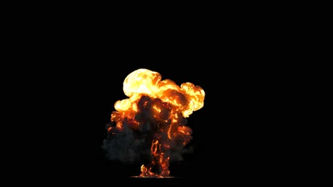 Bomb Explosion With Alpha Channel Explosion Overlay Stock Footage 131321808